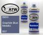 Preview: BMW, Graphite Blue Metallic, B07: 400ml Sprühdose + 400ml Klarlack - Set, von ATW Autoteile West.